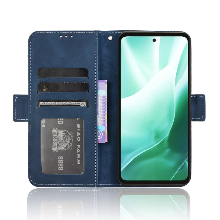 For Fujitsu Arrows We2 Plus Skin Feel Calf Texture Card Slots Leather Phone Case