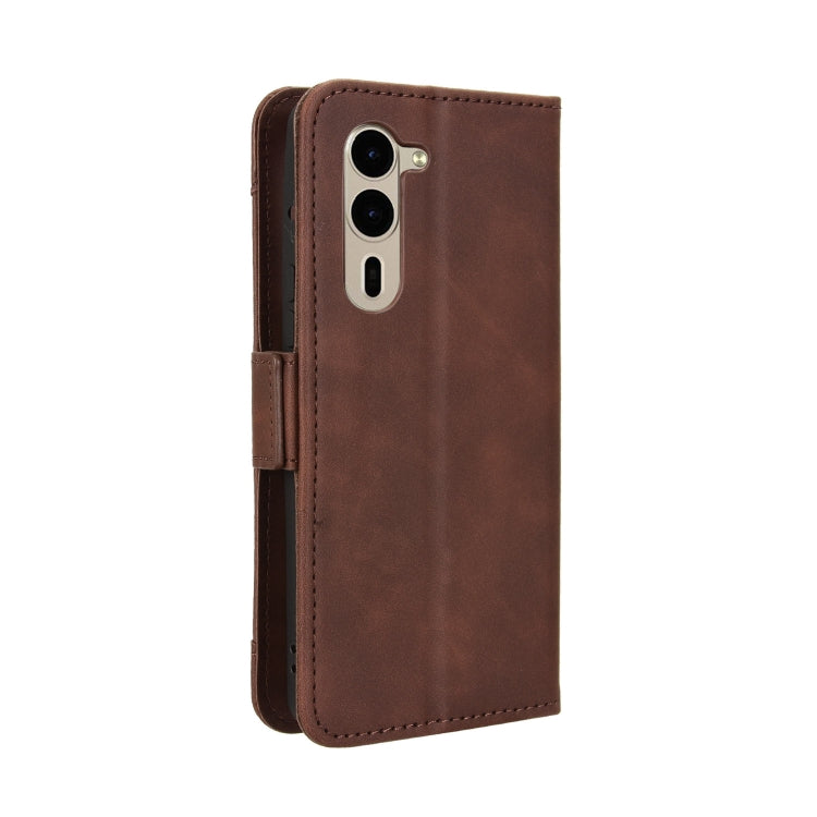 For Fujitsu Arrows We2 Plus Skin Feel Calf Texture Card Slots Leather Phone Case