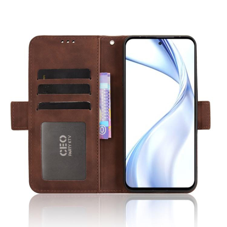 For Fujitsu Arrows Alpha F-51F Skin Feel Calf Texture Card Slots Leather Phone Case