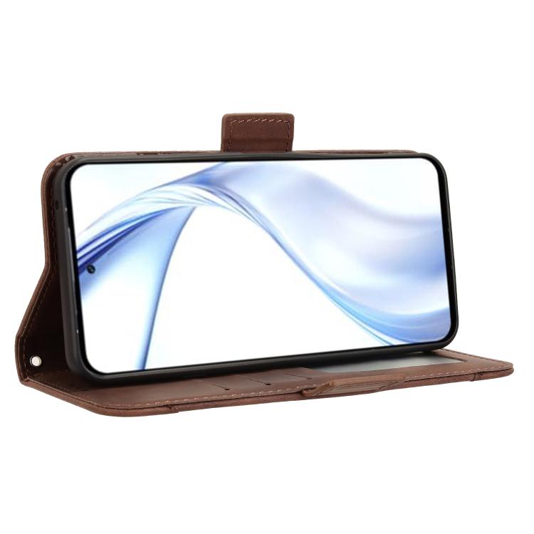For Fujitsu Arrows Alpha F-51F Skin Feel Calf Texture Card Slots Leather Phone Case