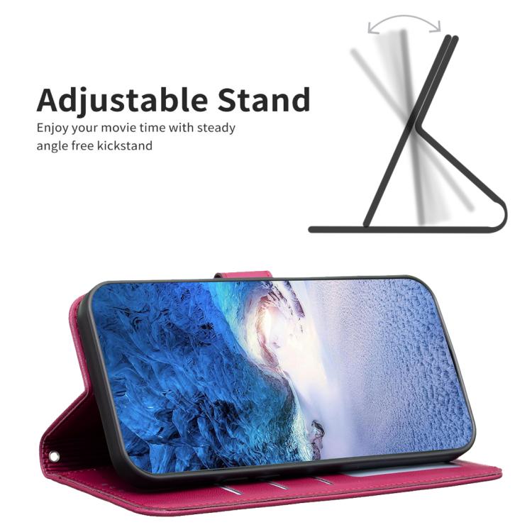 For Redmi Note 14 4G 163.25mm Four-leaf Embossed Leather Phone Case