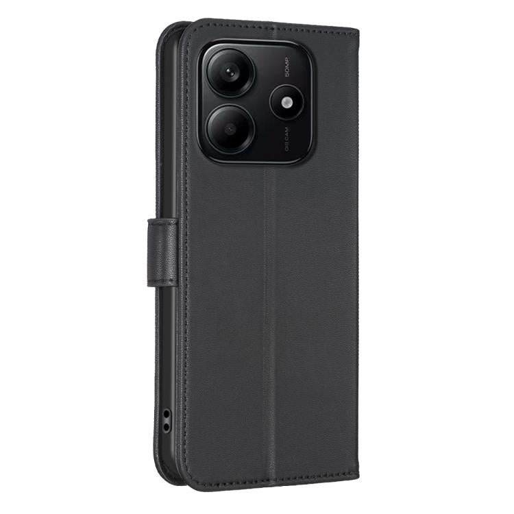 For Redmi Note 14 4G 163.25mm Four-leaf Embossed Leather Phone Case