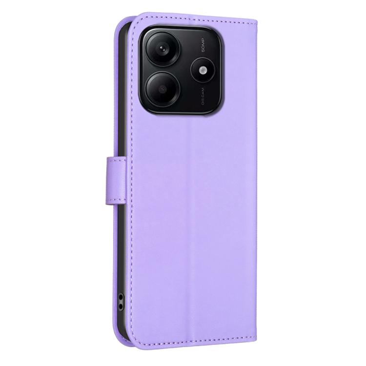 For Redmi Note 14 4G 163.25mm Four-leaf Embossed Leather Phone Case