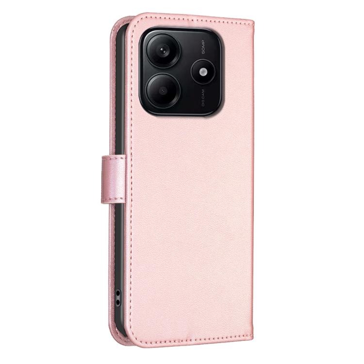 For Redmi Note 14 4G 163.25mm Four-leaf Embossed Leather Phone Case