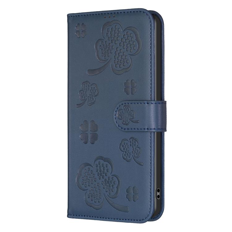 For Redmi Note 14 Pro 4G Four-leaf Embossed Leather Phone Case