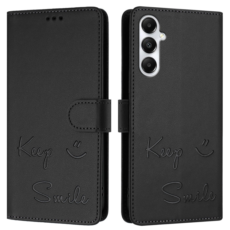 For Samsung Galaxy A05s 4G Global Smile Embossing RFID Leather Phone Case