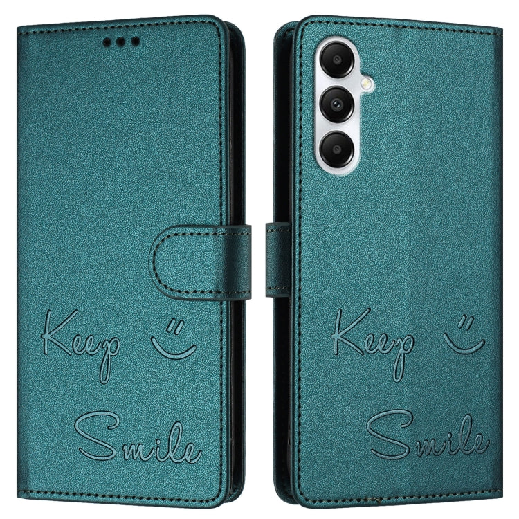 For Samsung Galaxy A05s 4G Global Smile Embossing RFID Leather Phone Case
