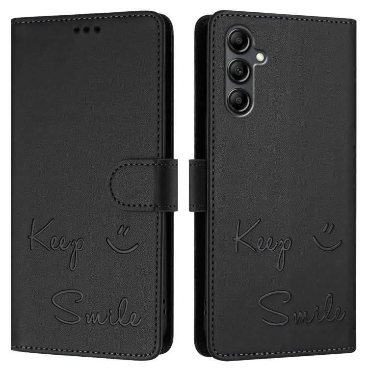 For Samsung Galaxy A15 5G / 4G Smile Embossing RFID Leather Phone Case
