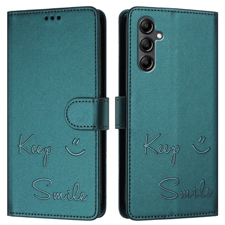 For Samsung Galaxy A15 5G / 4G Smile Embossing RFID Leather Phone Case
