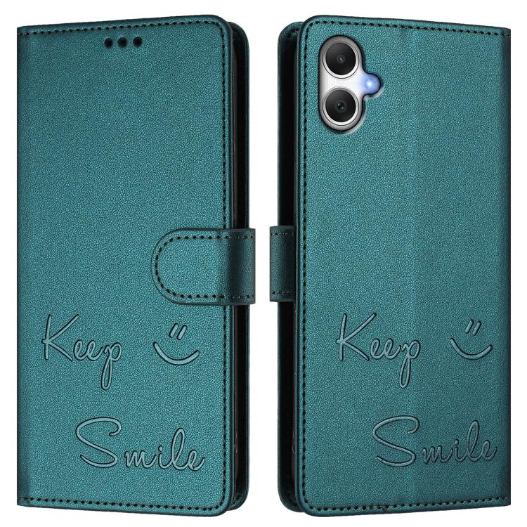 For Samsung Galaxy A07 4G Smile Embossing RFID Leather Phone Case