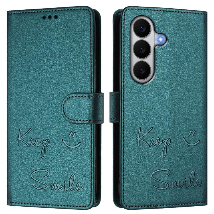 For Galaxy A27 5G Smile Embossing RFID Leather Phone Case