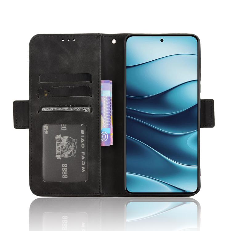 For Redmi Note 14 4G Global 163.25mm Skin Feel Calf Texture Card Slots Leather Phone Case