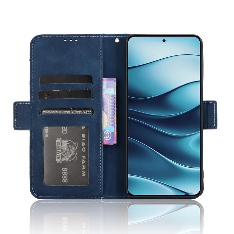 For Redmi Note 14 4G Global 163.25mm Skin Feel Calf Texture Card Slots Leather Phone Case