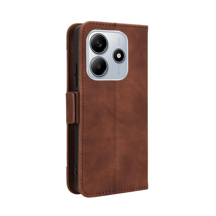 For Redmi Note 14 4G Global 163.25mm Skin Feel Calf Texture Card Slots Leather Phone Case