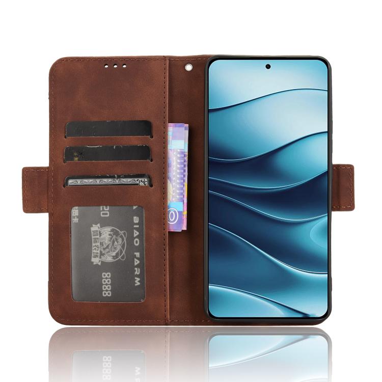 For Redmi Note 14 4G Global 163.25mm Skin Feel Calf Texture Card Slots Leather Phone Case