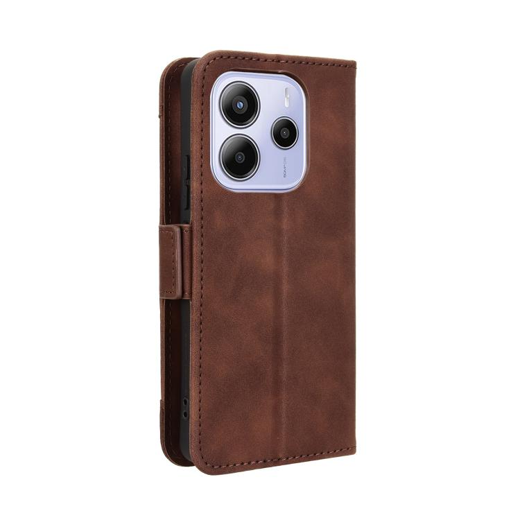 For Redmi Note 14 4G 164.84mm EU Version Skin Feel Calf Texture Card Slots Leather Phone Case
