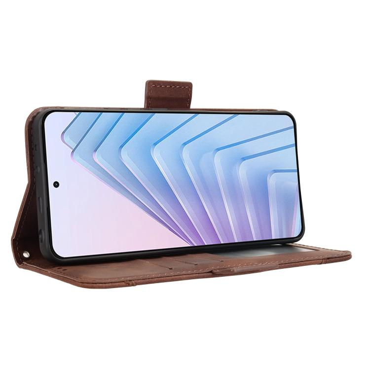 For Redmi Note 14 4G 164.84mm EU Version Skin Feel Calf Texture Card Slots Leather Phone Case