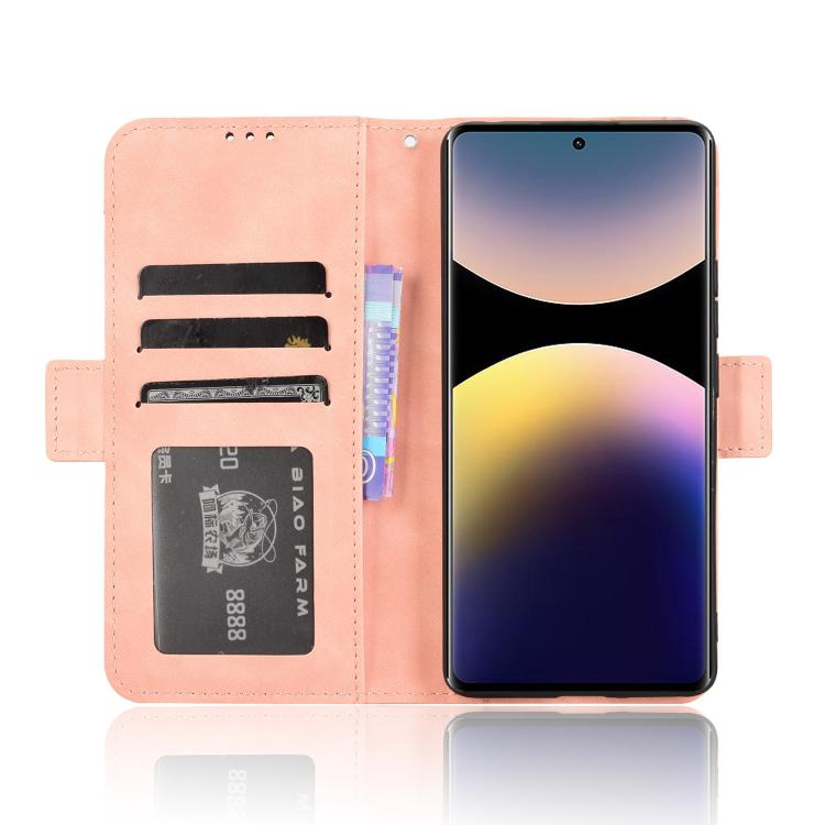 For Redmi Note 14 Pro 4G Skin Feel Calf Texture Card Slots Leather Phone Case