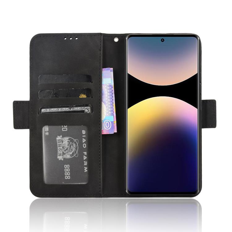 For Redmi Note 14 Pro 4G Skin Feel Calf Texture Card Slots Leather Phone Case