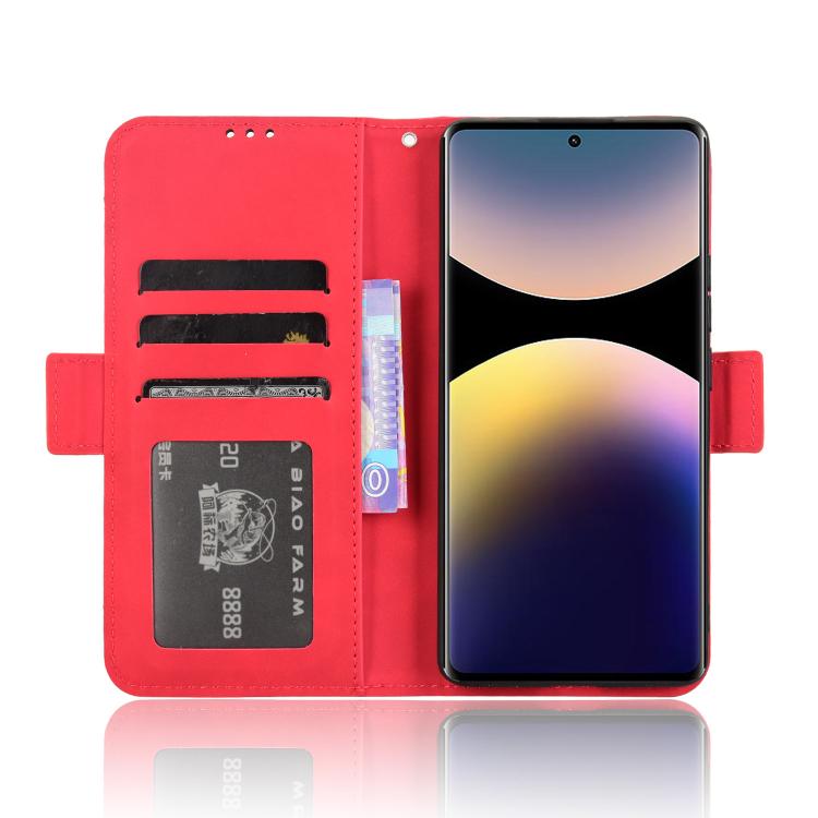 For Redmi Note 14 Pro 4G Skin Feel Calf Texture Card Slots Leather Phone Case