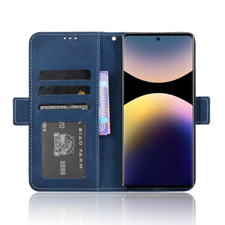 For Redmi Note 14 Pro 4G Skin Feel Calf Texture Card Slots Leather Phone Case