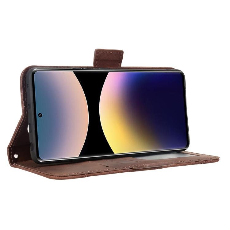 For Redmi Note 14 Pro 4G Skin Feel Calf Texture Card Slots Leather Phone Case