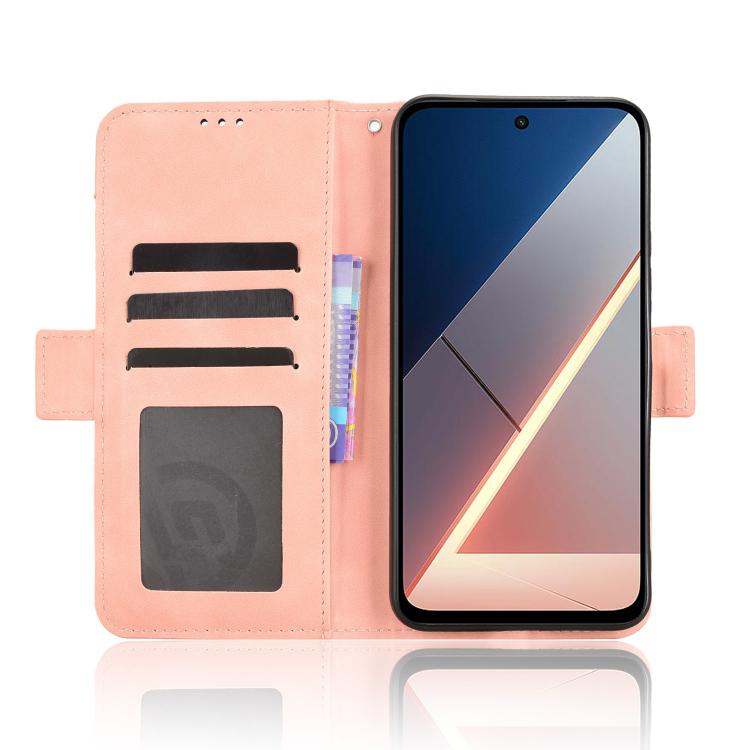 For Xiaomi Poco M7 4G 169mm Skin Feel Calf Texture Card Slots Leather Phone Case