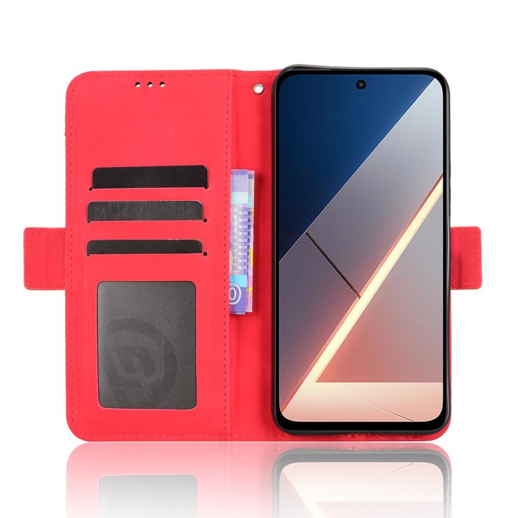 For Xiaomi Poco M7 4G 169mm Skin Feel Calf Texture Card Slots Leather Phone Case