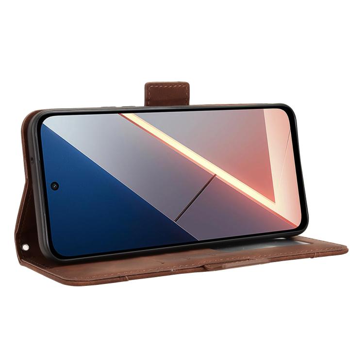 For Xiaomi Poco M7 4G 169mm Skin Feel Calf Texture Card Slots Leather Phone Case