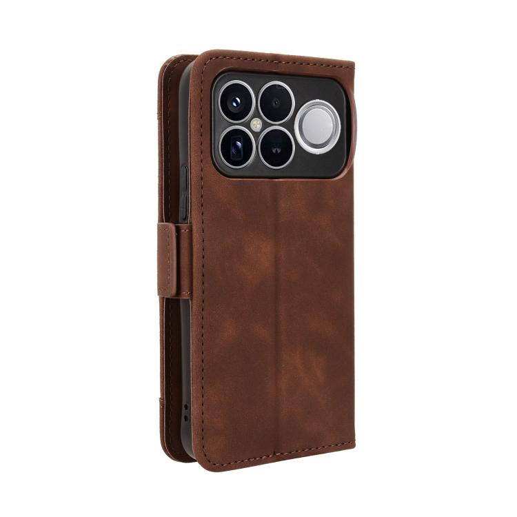 For Redmi K90 Pro Max 5G / Poco F8 Ultra Skin Feel Calf Texture Card Slots Leather Phone Case