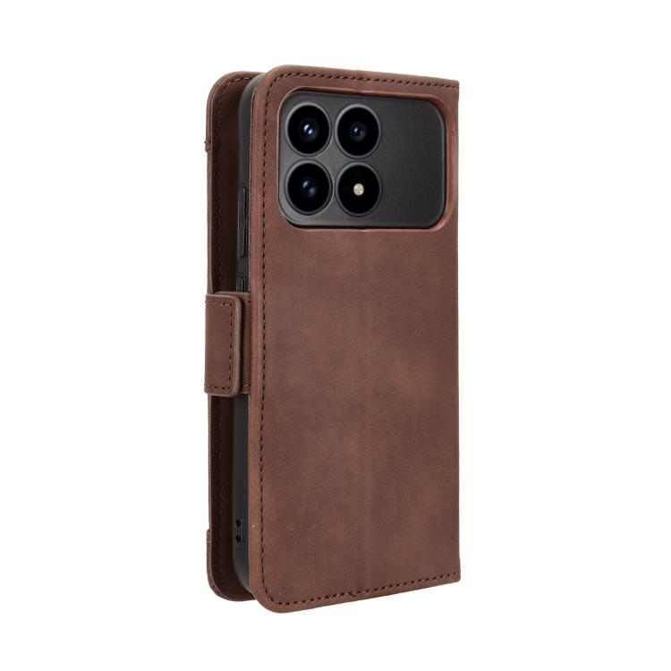 For Redmi K90 5G / Poco F8 Pro Skin Feel Calf Texture Card Slots Leather Phone Case