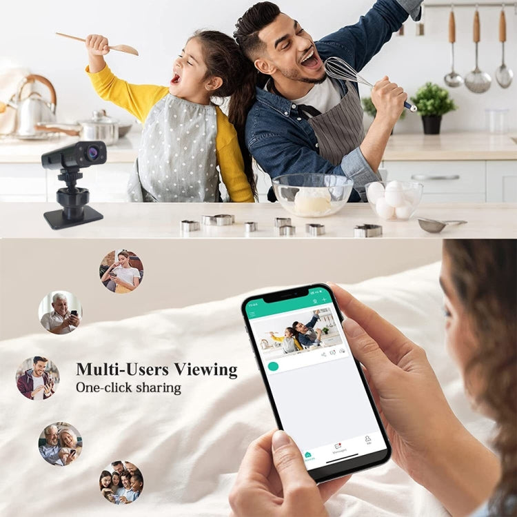 WK13 720P Smart Remote Wifi Camera Supports Infrared Night Vision - Black