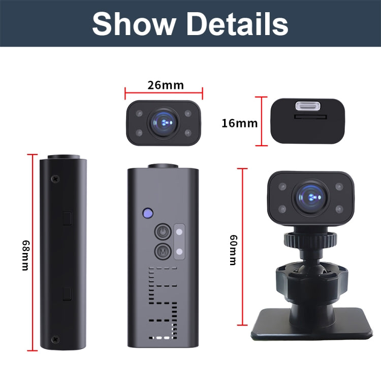 WK13 720P Smart Remote Wifi Camera Supports Infrared Night Vision - Black
