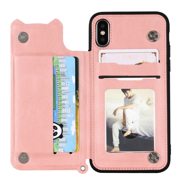 For iPhone XS / X Mandala Embossed PU + TPU Case with Holder & Card Slots & Photo Frame & Hand Strap