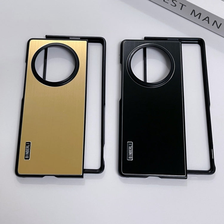 For vivo X Fold3 PC Hybrid Aluminum Alloy Brushed Shockproof Phone Case