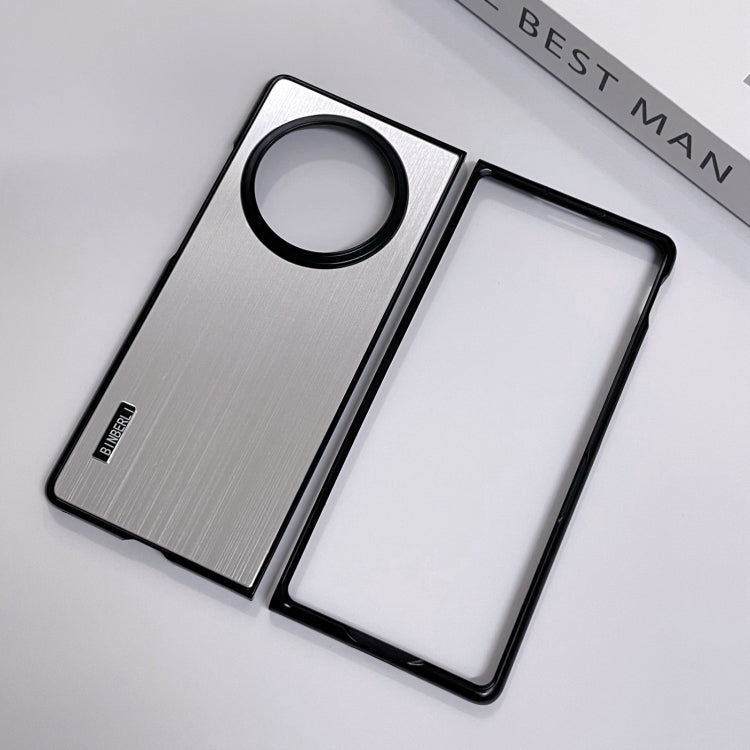 For vivo X Fold3 PC Hybrid Aluminum Alloy Brushed Shockproof Phone Case