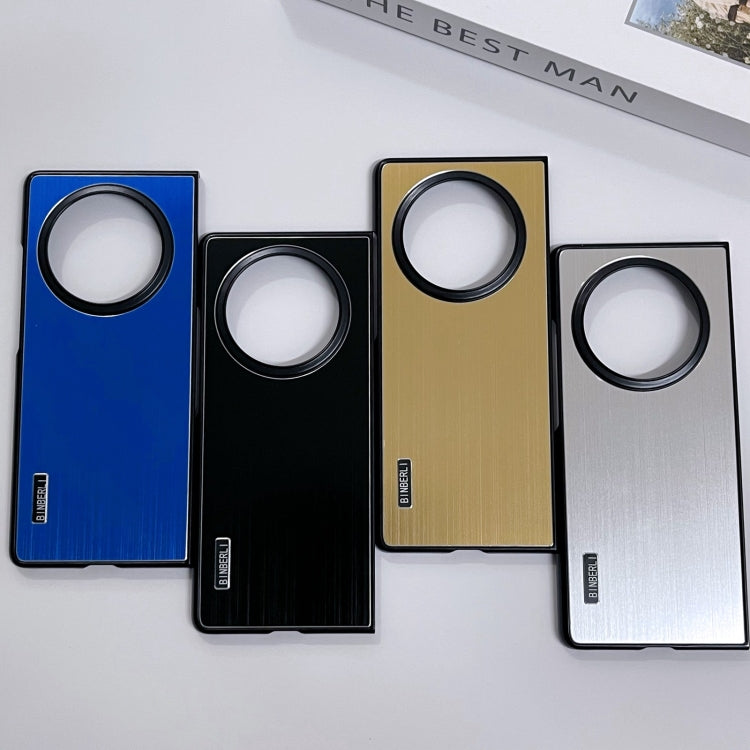 For vivo X Fold3 PC Hybrid Aluminum Alloy Brushed Shockproof Phone Case