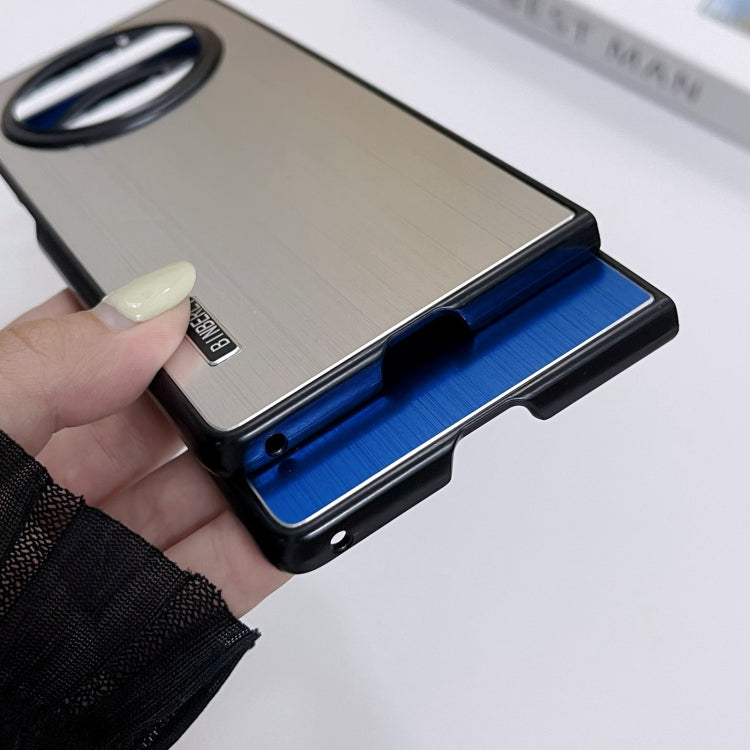 For vivo X Fold3 PC Hybrid Aluminum Alloy Brushed Shockproof Phone Case