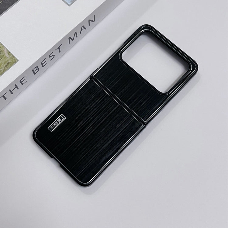 For Huawei nova Flip PC Hybrid Aluminum Alloy Brushed Shockproof Phone Case