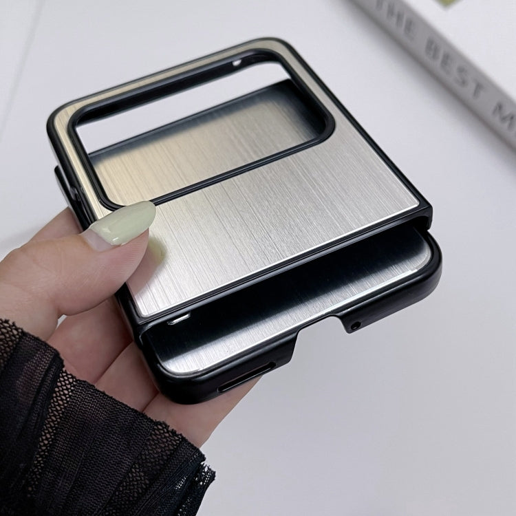 For Huawei nova Flip PC Hybrid Aluminum Alloy Brushed Shockproof Phone Case