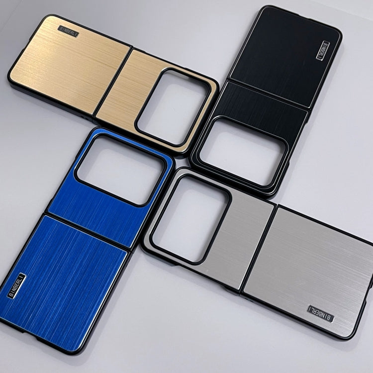 For Huawei nova Flip PC Hybrid Aluminum Alloy Brushed Shockproof Phone Case