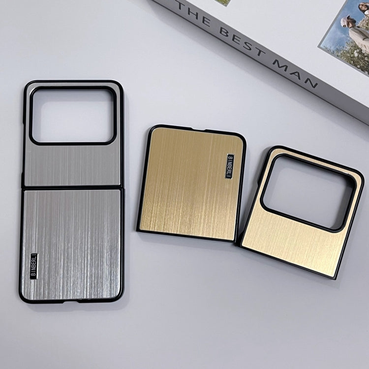 For Huawei nova Flip PC Hybrid Aluminum Alloy Brushed Shockproof Phone Case