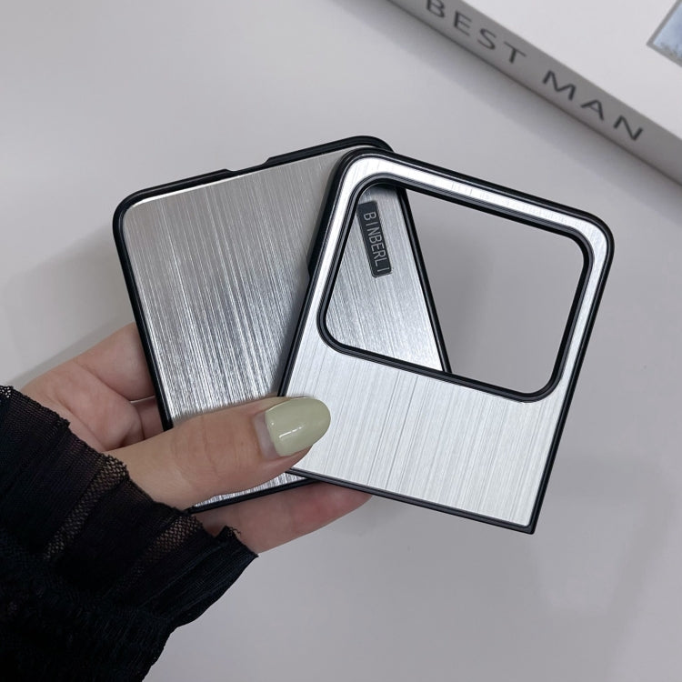 For Huawei nova Flip PC Hybrid Aluminum Alloy Brushed Shockproof Phone Case