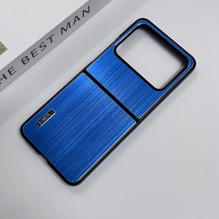 For Huawei nova Flip PC Hybrid Aluminum Alloy Brushed Shockproof Phone Case