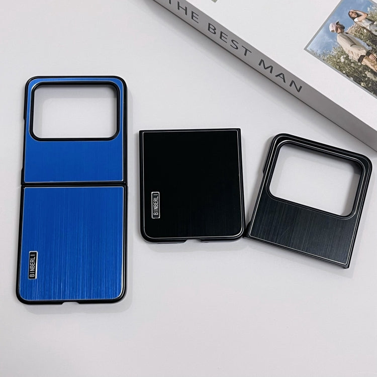 For Huawei nova Flip PC Hybrid Aluminum Alloy Brushed Shockproof Phone Case