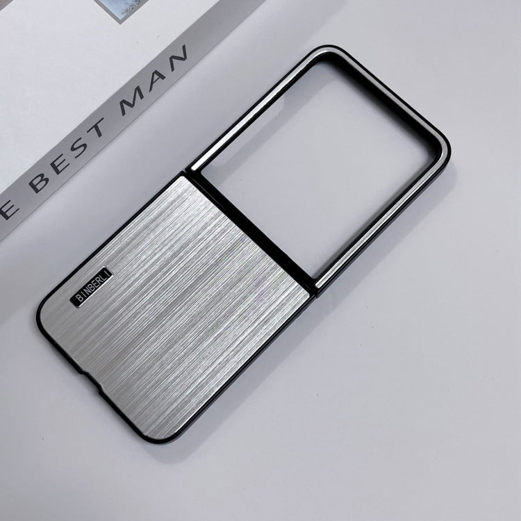 For Motorola Moto Razr 50 Ultra PC Hybrid Aluminum Alloy Brushed Shockproof Phone Case