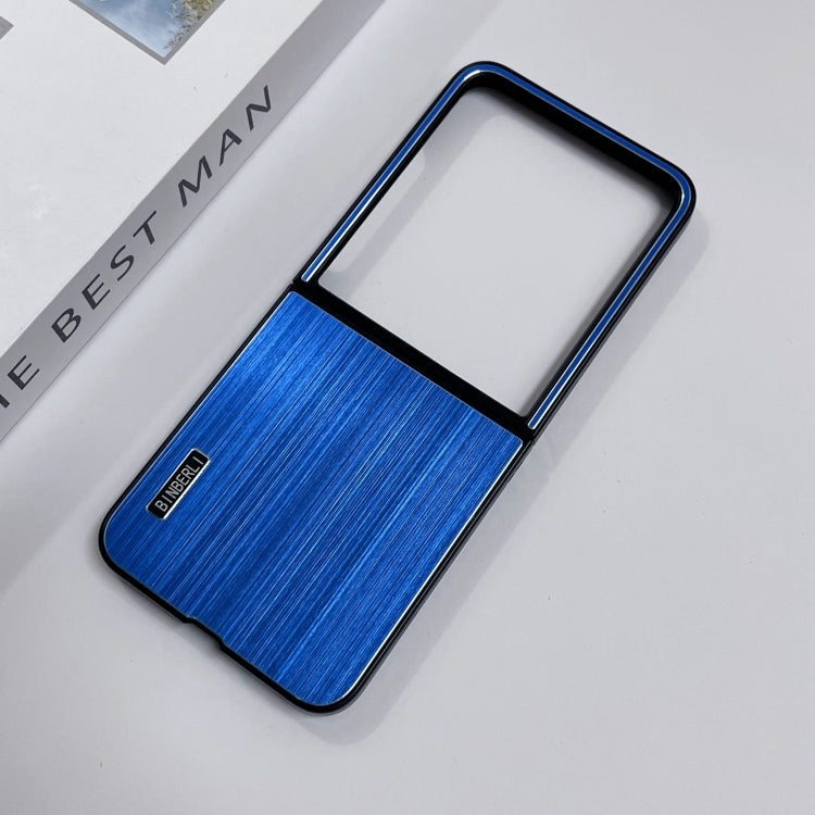 For Motorola Moto Razr 50 Ultra PC Hybrid Aluminum Alloy Brushed Shockproof Phone Case