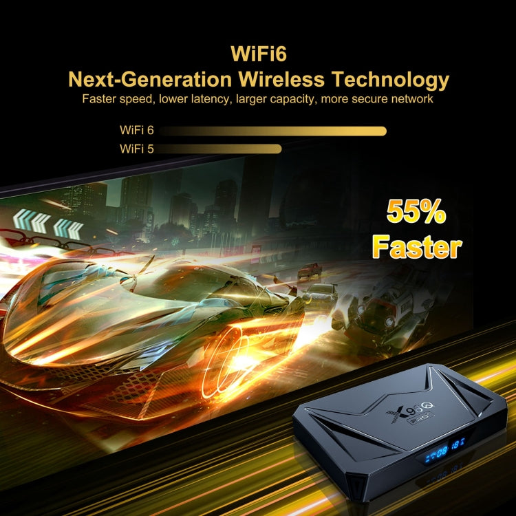 X96Q Pro+ Cortex-A55 Android 14 Octa-core CPU 4K HD Internet Set-top Box, RAM:4GB+32GB