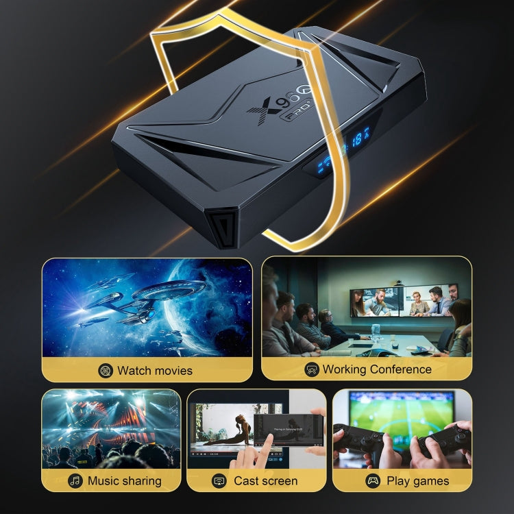 X96Q Pro+ Cortex-A55 Android 14 Octa-core CPU 4K HD Internet Set-top Box, RAM:4GB+32GB