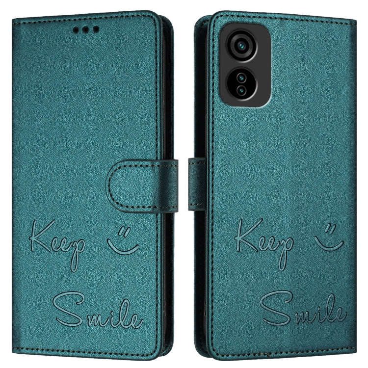 For Tecno Pop 6c / itel A18 Smile Embossing RFID Leather Phone Case